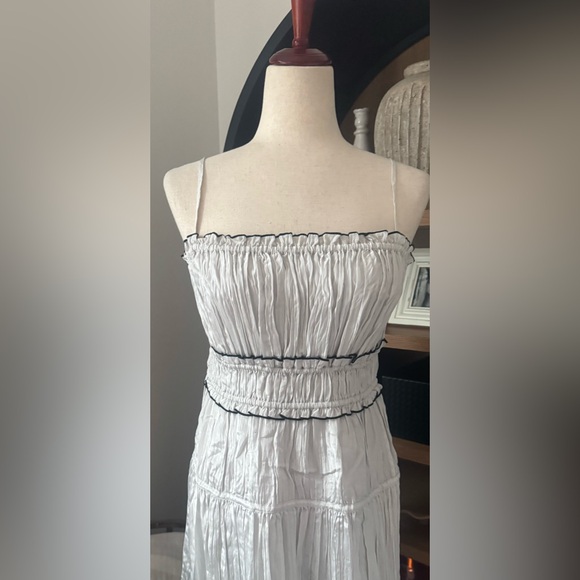 J. Crew Crinkled Ruffle Trim Dress - Picture 6 of 9